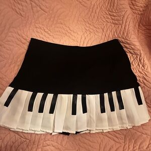 Black and White Piano Key Skirt